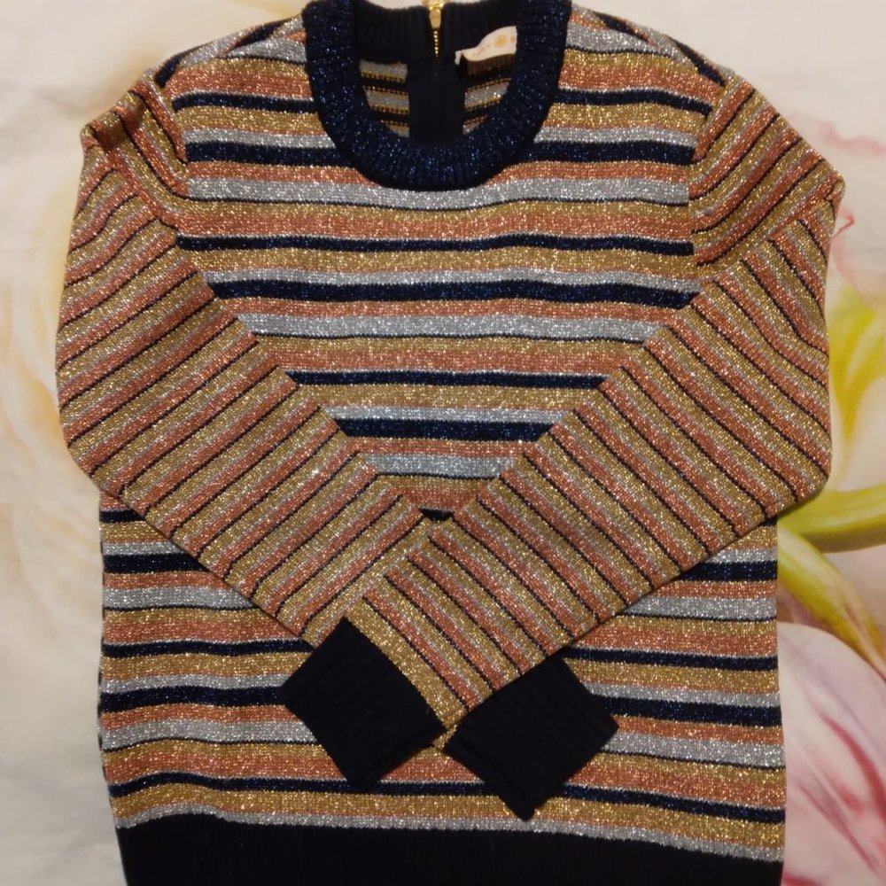 Tory Burch Metallic Sweater